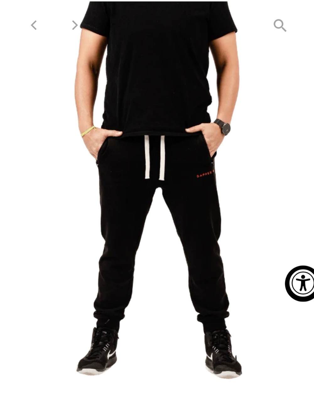 Dapper Boi Black Sweatpants Joggers Relaxed Fit XL EUC Streetwear Loungewear
